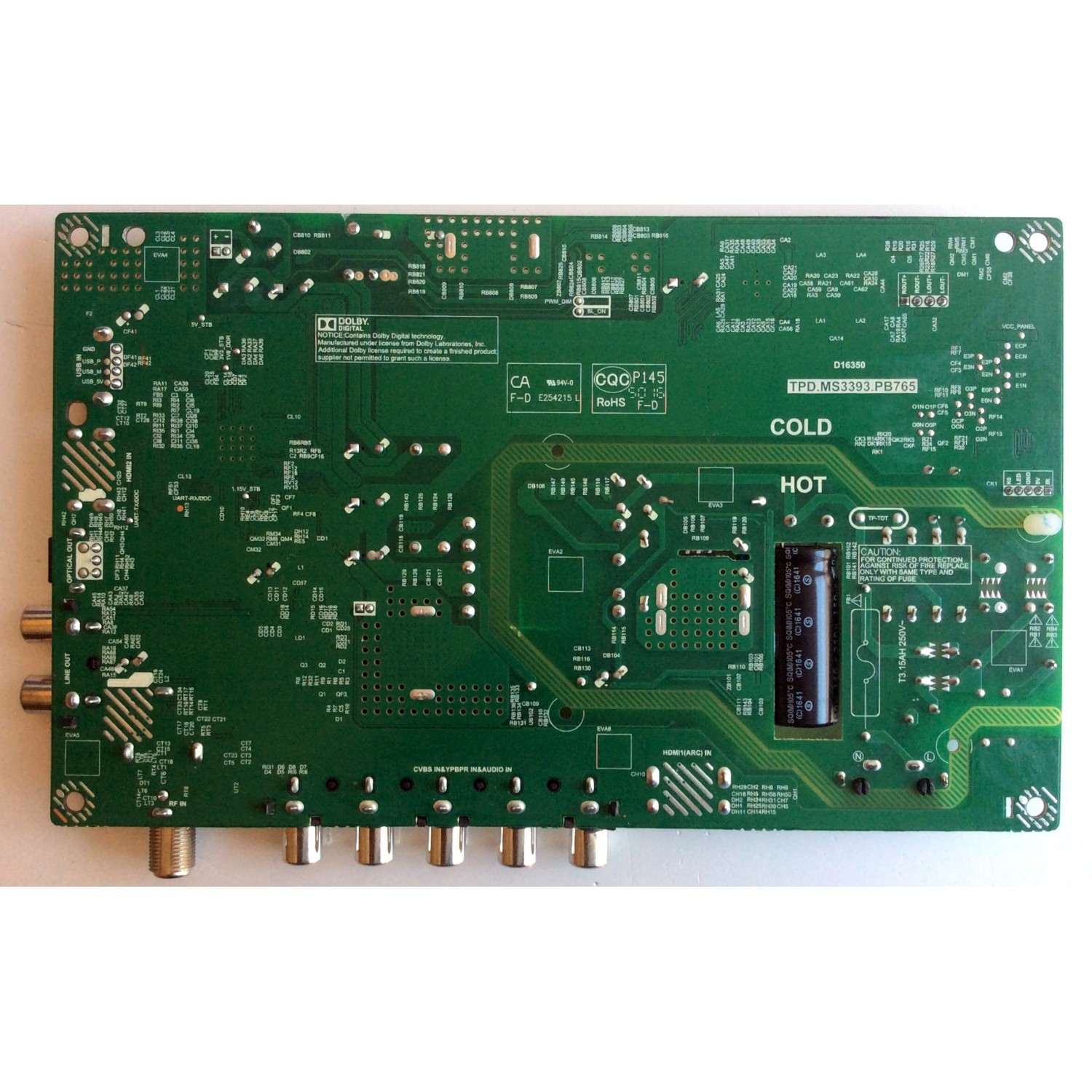 MAIN FUENTE (COMBO) PARA TV VIZIO / NUMERO DE PARTE 3632-3052-0150 / 363230520150 / 3632-3052-0395 / TPD.MS8220.PB765 / PANEL LSC320AN10-H02 / MODELOS D32HN-E0 LAUSVMCS / D32HN-E0 LAUSVMCT - Imagen 2